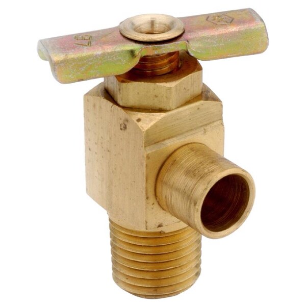 Anderson Metals 1/4 in. X 1/4 in. MIP Brass Drain Cock Valve 59430-04AH - main